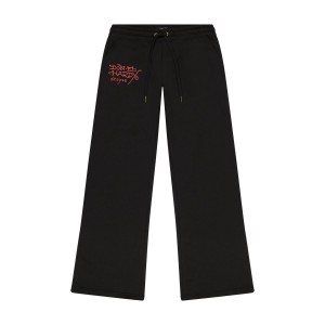 Black Ed Hardy LKS Skull Black Flared Sweatpant | DIFEMKA-96