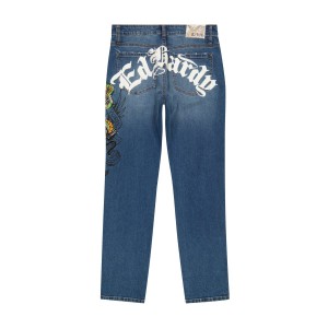 Medium Tint Ed Hardy Panther Snake Slim Taper Jean | QPKONBI-38
