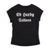 Black Rose Rhinestone Cap Sleeve Tee