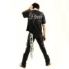 Cross Cropped Mens Boxy Tee