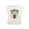 Cross Heart Rhinestone Fitted Tee