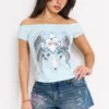 Cross Wings Off Shoulder Top