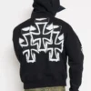 Cyber Crosses Puff Print Boxy Hoodie Cyber Crosses Puff Print Boxy Hoodie