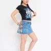 Diamond Flower Denim Skirt