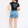 Diamond Flower Denim Skirt