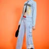 Dragon Panther Denim Moto Jacket