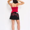 Dragons Rhinestone Denim Mini Skirt