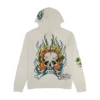 Flame Skull Hoodie – Ivory Flame Skull Hoodie – Ivory
