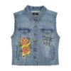 LKS Skull Trucker Denim Vest