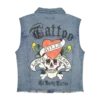 LKS Skull Trucker Denim Vest