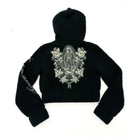 Mary Hooded Sherpa Zip Up Jacket