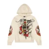 Panther Flame Rhinestone Boxy Fleece Hoodie Panther Flame Rhinestone Boxy Fleece Hoodie