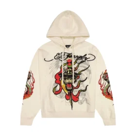Panther Flame Rhinestone Boxy Fleece Hoodie Panther Flame Rhinestone Boxy Fleece Hoodie