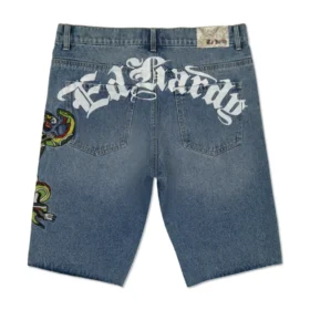 Panther Snake Denim Skater Short Panther Snake Denim Skater Short