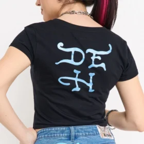 Skull Crosses Rhinestone Baby Tee