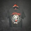 Skull Flame Cropped Mens Boxy Tee