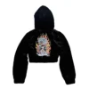 Tiger Flame Faux Fur Hooded Jacket