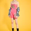 Tiger Skull Ribbed Tube Romper Tiger Skull Ribbed Tube Romper